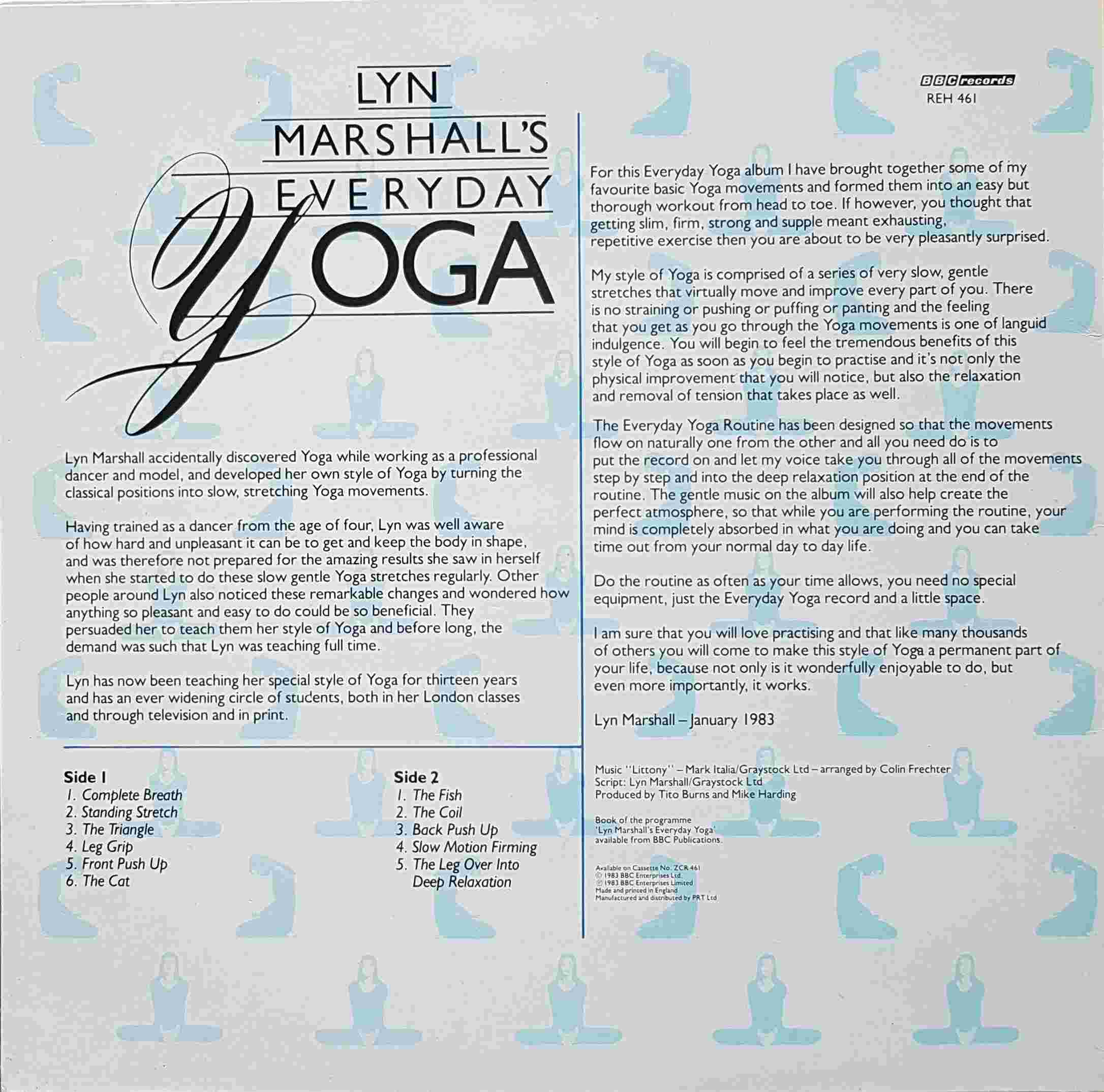 Picture of REH 461 Lyn marshall's everyday yoga by artist Lyn marshall from the BBC records and Tapes library